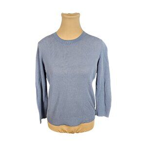 Vince Light Blue Grey Lightweight Knit Top Sz M